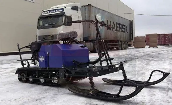 Мотобуксировщик с лыжным модулем Лидер - 3 - 3Т - 16АП (3 тележки) 16 л.с.. с реверсом. адаптивная подвеска | Мототека